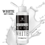 Food Coloring - Vibrant Liquid Icing Food Coloring Set for Baking, Cake Decorating, Easter Egg, Airbrush - Tasteless Food Color Dye for Fondant, Slime, DIY Crafts - 5.5 Fl.oz / 160ml Each (White)