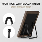 HONGYUTAI 3 Pack 3 Inch Plate Stands for Display Picture - Small Table Top Display, Decorative Metal Frame Holders for Book, Photo and Platter, Tabletop Art, Black