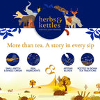 Herbs & Kettles Lavish Blue Tea Boba Kit | Butterfly Pea Flower Tea with Green Tea, Lemongrass, Ginger & Mint + Chewy Tapioca Pearls | DIY Color-Changing Bubble Tea Kit with Reusable Straws |