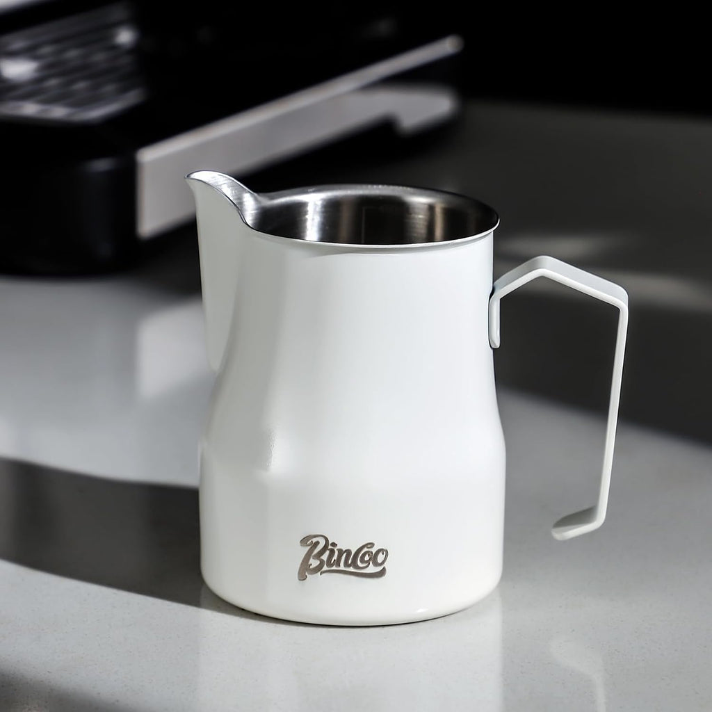 Milk Frothing Pitcher 450ML - Espresso Steaming Pitcher with Large Handle and Spout,Cappuccino Latte Art Cup for Barista and Home Cafe