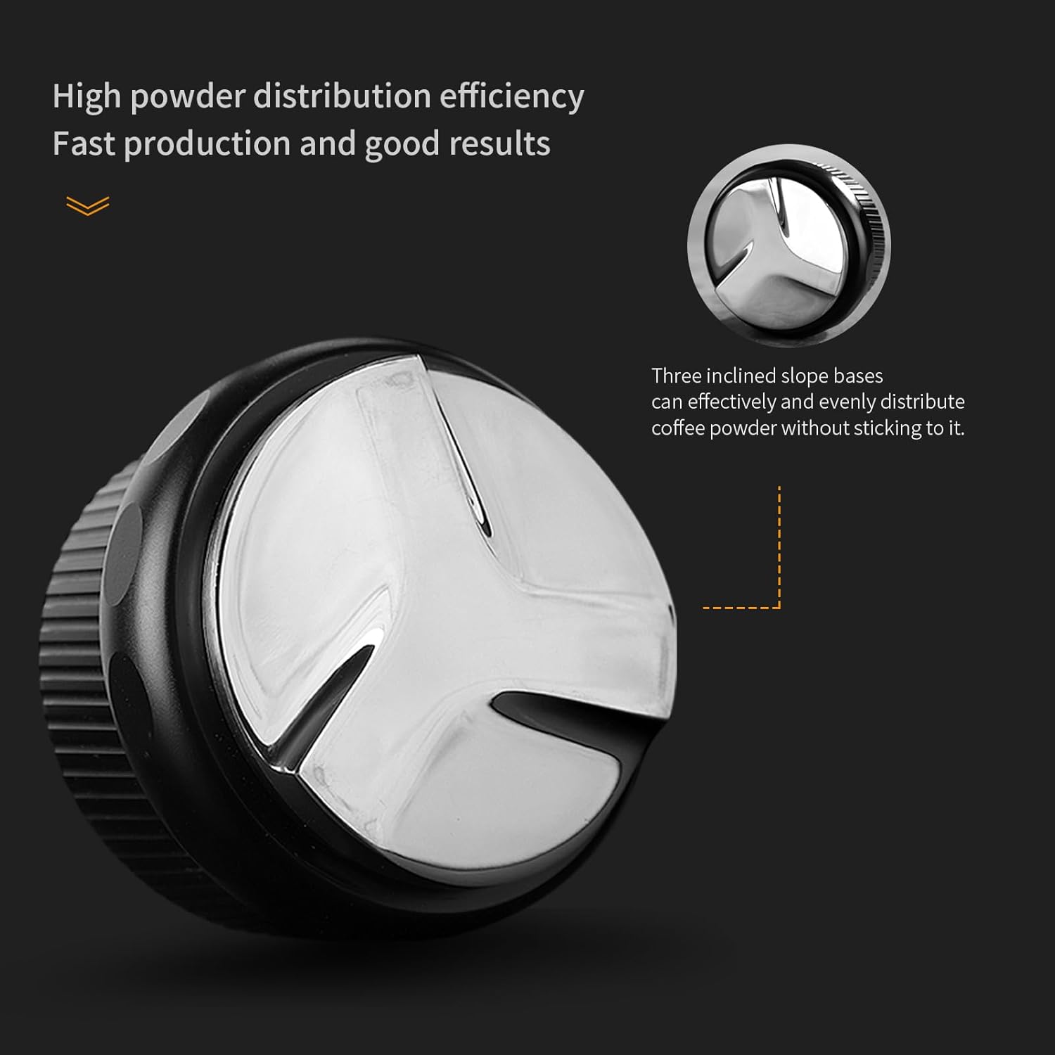 Bincoo 58mm Espresso Distribution Tool,Adjustable Depth Coffee Distribution-Espresso Coffee Leveler Tool for Bottomless Portafilter-Barista Espresso Accessories (58MM)