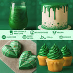 Bulk (20g) Luster Dust Edible Cake Decorations, Edible Luster Dust for Cakes, Green Edible Luster Dust for Cupcake Decorations, Cake Drip, Edible Paint, Green Edible Shimmer Dust for Drinks