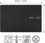 Gartful Black Extra Large Silicone Mat, 23.6 x 15.7 inches Silicone Craft Sheet, Resin Casting Molds Mat, Countertop Protector, Placemat Table Saver Pad, Reusable Nonstick Nonskid