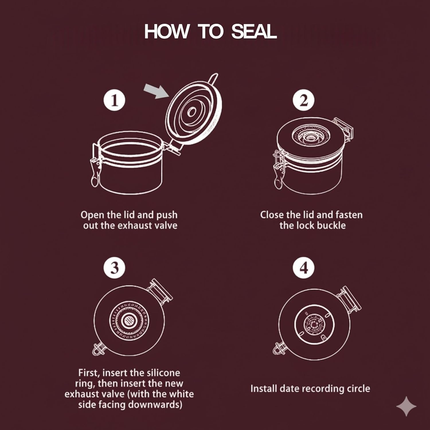 Airtight Coffee Canister 1.8L with Wooden Lid Scoop Set, 304 Stainless Steel Food Storage Container with CO₂ Valve, for Beans, Grounds, Tea, Sugar, Flour, Nuts (Beige,1.8L)