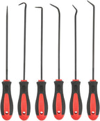 ROTATION Extra Long Precision Hook and Pick Set, 6-Piece Set, Chrome Vanadium Steel Shaft, for Remove Hoses and Gaskets, Auto and Electronics Maintenance Tools