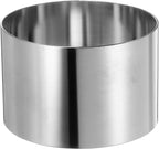 HARFINGTON Round Cake Ring 3 x 2 Inch Seamless Stainless Steel Pastry Mousse Dessert Ring Mirror Coating for Baking Cooking Making Tool