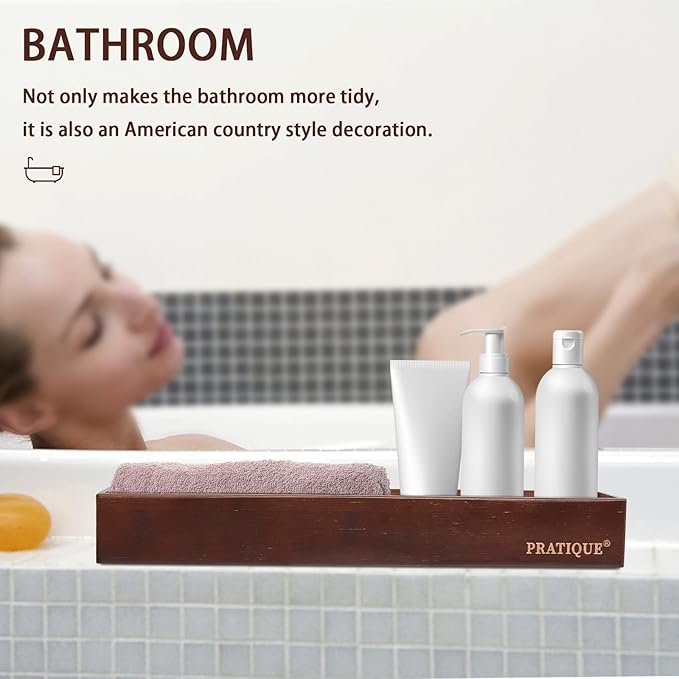 Bamboo Drawer Organizer,Kitchen Utensil Organizer Silverware Tray,Cutlery Holder, Wood Storage Box for Flatware, Makeup, Bathroom, Office Desk,15 * 3 * 2,Nut-brown