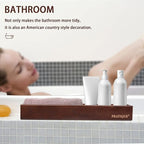 Bamboo Drawer Organizer,Kitchen Utensil Organizer Silverware Tray,Cutlery Holder, Wood Storage Box for Flatware, Makeup, Bathroom, Office Desk,15 * 3 * 2,Nut-brown