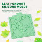KALAIEN Leaf Molds Silicone,Leaves Chocolate Mold Fondant Molds Silicone for Clay Crafts Air Dry,3D Candy Gumpaste Moulds Set of 2 (Maple Leaf)