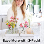 2 Pack White Catch All Trays for Jewelry| Small Leather Valet Tray| Key Bowl for Entryway Table EDC Trinket Tray Catch All| Perfume Trays for Dresser Organizer Perfume Holder (Set of 2)