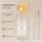 SANDJEST Teacher Glass Can, Teachers Plant Seeds That Grow Forever Cup with Lid & Straw, Coffee Aesthetic Cups, Gift for Christmas Teacher Appreciation, Gifts for Women, 16oz