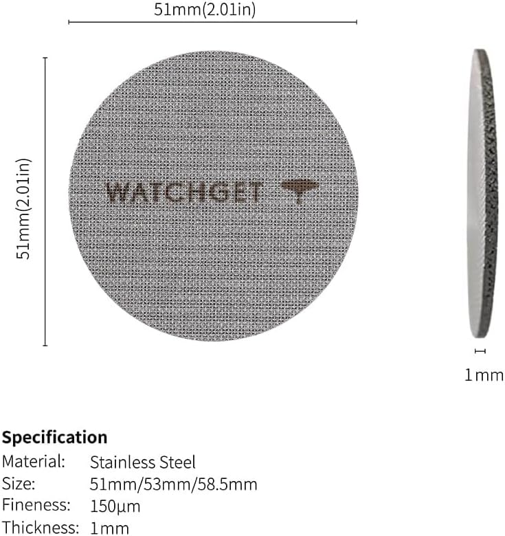 watchget 51mm Espresso Puck Screen Lower Shower Screen Espresso Filter for 51mm Portafilter Filter Basket 1mm Thickness 150μm Coffee Filter 316 Stainless Steel Reusable Espresso Screen