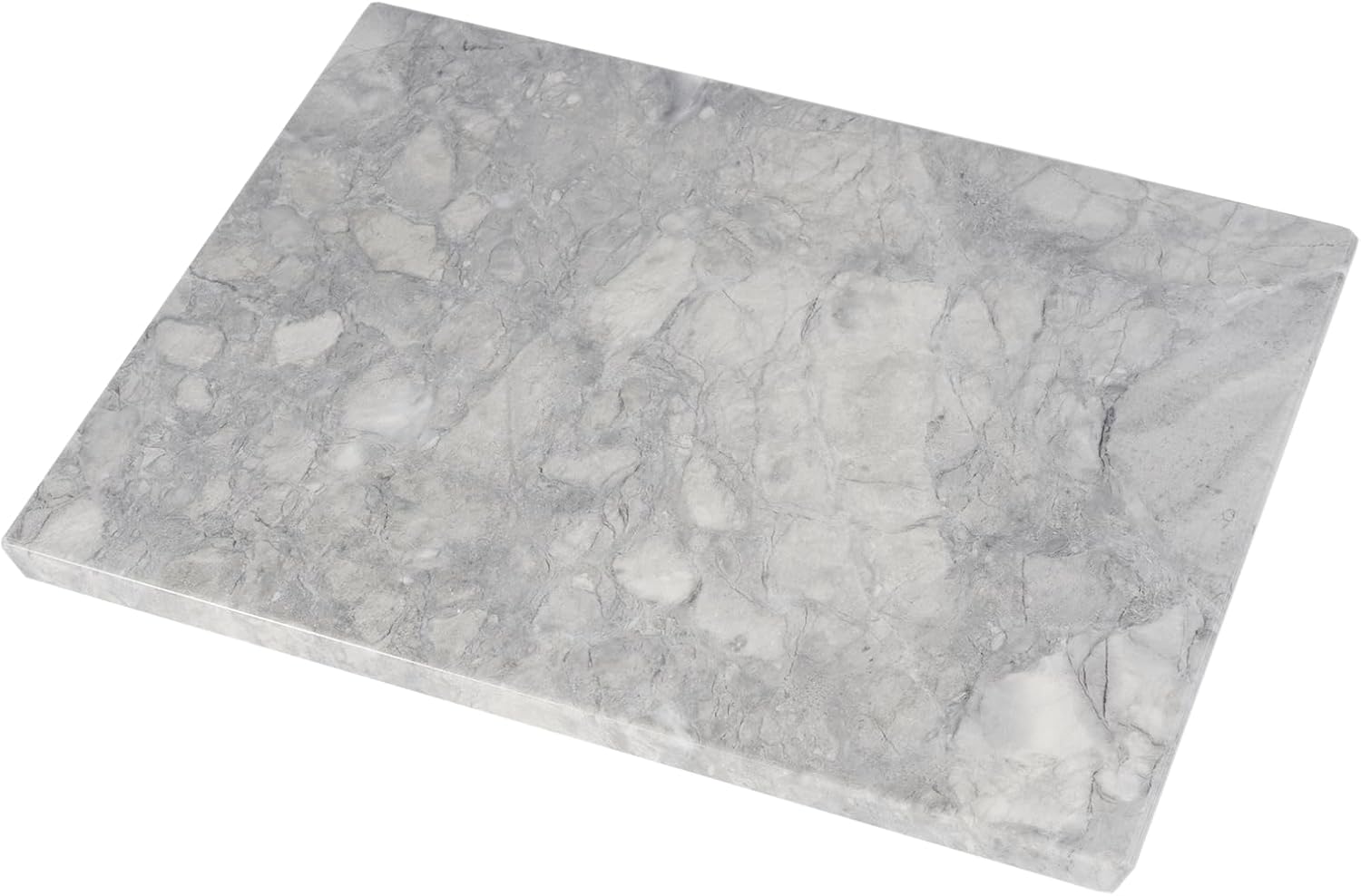 Koville Natural Marble Cutting Board for Kitchen Countertop, 16" x 12" Rectangular Marble Cutting Board Pastry Boards Cheese Boards for Home Decor, Resistant Stone Charcuterie Board Chopping Slab