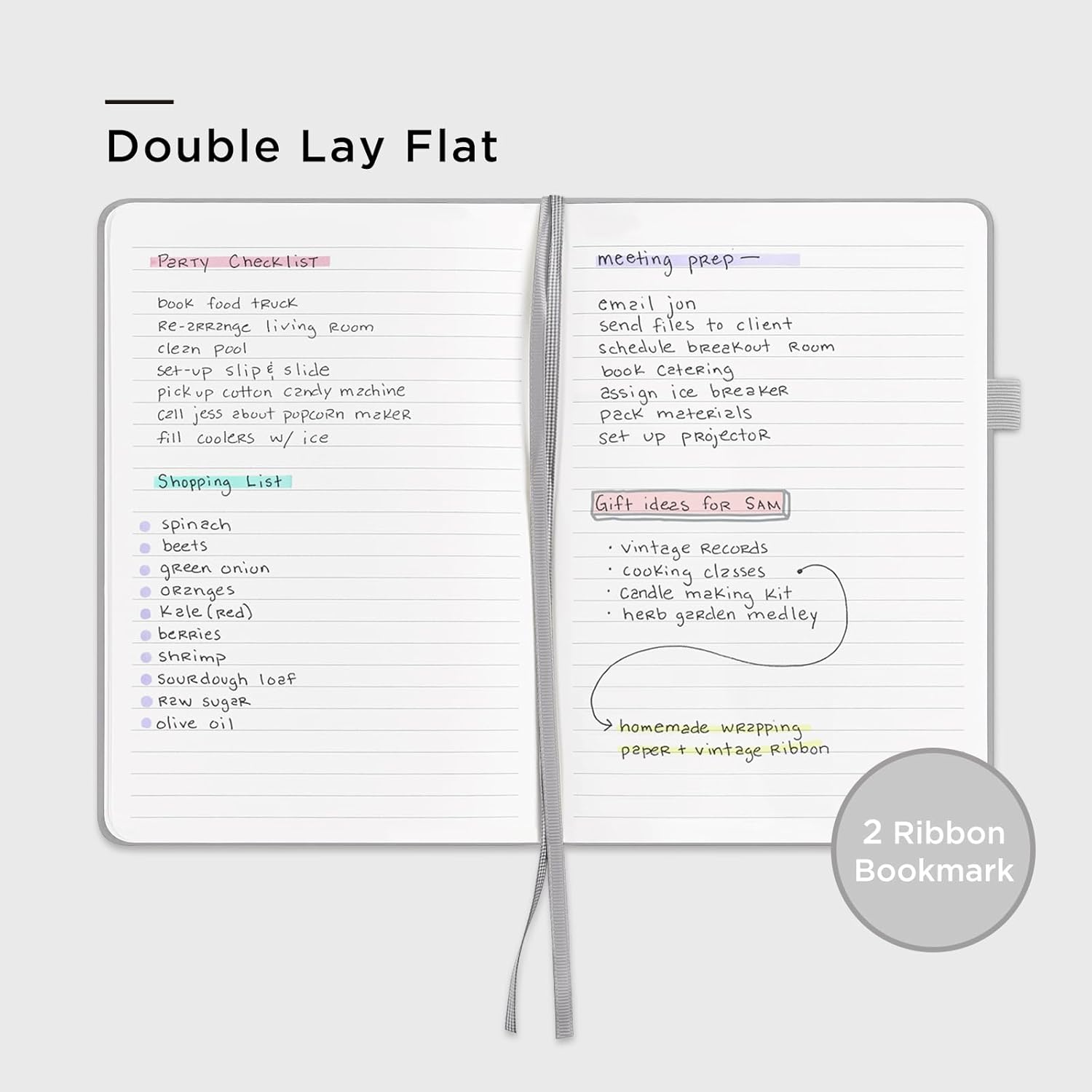 &And Per Se Lined Journal Notebook, 160 Pages, A5 5.7 x 8 inches College Ruled Thick Paper Notebook Journals for Writing, Hardcover Notebooks for Women Men Office School (1 Pack, Grey)