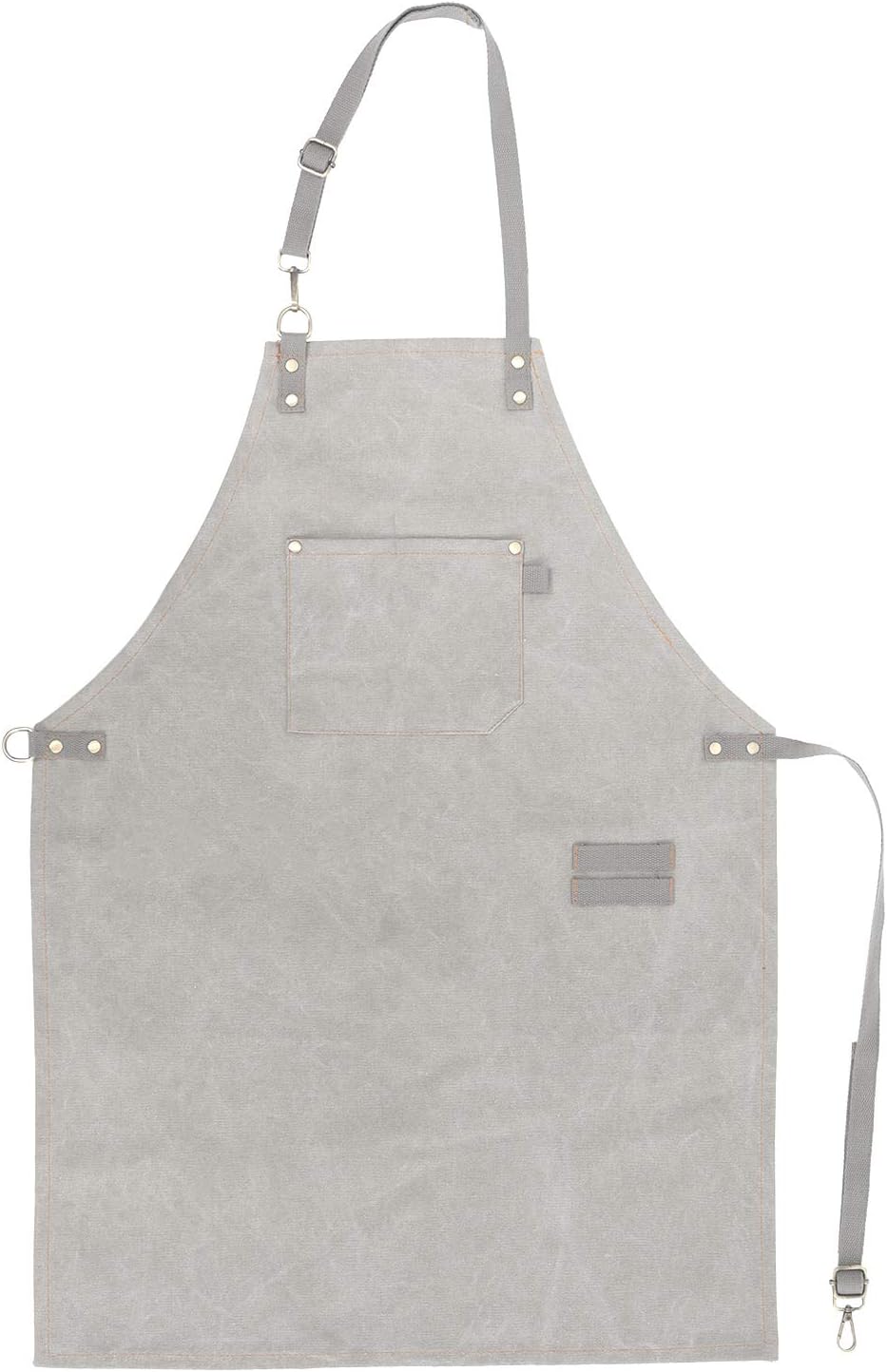 No-Tie Canvas Apron Heavy-Duty 16OZ Work Apron with Front Pocket Extra Long Straps Adjustable M–XXL