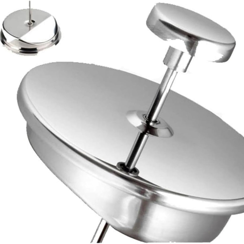 French Press Coffee Maker,Stainless Steel Double Wall Insulated Coffee Press 34 oz,4-8 Cups, Portable Hot Cold Brew Teapot Cafetera for Coffee Bar Accessories Kitchen Camping (White,34oz)