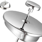 French Press Coffee Maker,Stainless Steel Double Wall Insulated Coffee Press 34 oz,4-8 Cups, Portable Hot Cold Brew Teapot Cafetera for Coffee Bar Accessories Kitchen Camping (White,34oz)