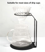 Tissting Pour Over Coffee Station Iron Pour Over Coffee Stand Dripper Rack Coffee Filter Holder for Home Cafe Office Black(18.3x14.4x14cm/7.2x5.7x5.5in)