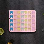 Unique Tooth Shape Candy, Chocolate Silicone Molds Set, 70 Cavity, Non Stick Mold for Gummy, Cupcake Topper, Snack, Biscuit, Handmade Diy, 2 Count, Pink