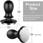 Calibrated Spring Loaded Coffee Tamper for Espresso Machine - Essential Espresso Tool for Perfect Tamping Results - Fits Portafilter Baskets(53mm, Black)