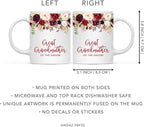 Andaz Press 11oz. Wedding Ceramic Coffee Tea Mug Gift, Fall Autumn Marsala Burgundy Flowers Roses Florals, Great Grandmother of the Groom, 1-Pack, Includes Gift Box