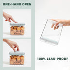 Pop Top Food Storage Containers - 8 Pack BPA-Free Pantry Organizers with Airtight Lids, Food-Grade with Measurement Marks