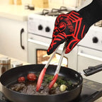 GRILL HEAT AID BBQ Grill Gloves Heat Proof for Grilling – Fireproof 1472°F Heat-Resistant Grill Mitts for Outdoor Barbecue and Smoker, Campfire, Fire Pit, Oven Glove with Fingers for Baking Pizza