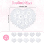 10 Pcs Polymer Clay Molds, Polymer Clay Cutters Molds for Crafts Air Dry Earrings Tools, Jewelry Mini Silicone Resin Flower Molds, Epoxy Polymer Clay Earring Cutters Shapes Making Kit Extruder