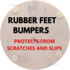 Multi-Purpose Round Shape Marble Cheese Tray | Cutting Board. Solid Large White With Non-Slip Feet For Stability & Scratch Protection. Easy To Clean,Trivet,White (11x11x0.5 Inches)