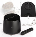 Knock Box Large Capacity Design Espresso Knock Box Tamping Mat Espresso Machine Accessories Set of 2 with Removable Knock Bar and Anti-Slip Base for Home Office Barista Tools for Bar Shop