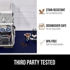 GORILLA GRIP Silicone Coffee Mat, Espresso Drink Bar Station Accessories, Waterproof Heat-Resistant Dish Drying Mats, Stay in Place on Kitchen Counter, Home Kitchen Decor Essentials, 10x14, Navy