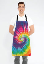 Tie Dye Kitchen Cooking BBQ Chef Apron,Funny Apron for Men, Women - Dad Presents, Presents for Men - Birthday, Mothers Day Presents for Mom, Wife, Husband, Brother, Friends