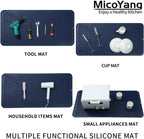 Silicone Dish Drying Mat for Multiple Usage,Easy clean,Eco-friendly,Heat-resistant Silicone Mat for Kitchen Counter or Sink,Refrigerator or Drawer Liner Navy Blue 5XL 36inches x 18inches