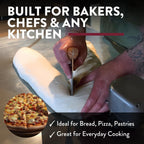 STEELPORT Bench Scraper | USA Made Premium Stainless Steel Dough Cutter & Shaper | Ideal as Bread, Pizza, Pastry Cutter | 18 Gauge Steel Blade, Tapered Oregon Maple Burl Handle | Home & Commercial Use