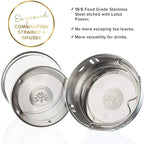 Sacred Lotus Love Double-Walled Glass Tea Tumbler with Infuser and Strainer 15oz - Perfect for Loose Leaf Tea, Cold or Hot Water Bottle, Fruit Drinks - Comes with Travel Sleeve and Cozy