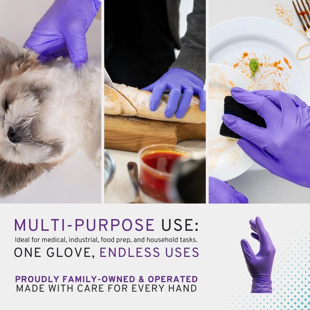 SafeWay Nitrile Gloves, 2000 Ct, X-Large, Powder-Free, Latex-Free, All-Purpose, Professional Disposable Gloves with Textured Fingertips for Medical Use, Food Prep, Cleaning, Tattoo & More