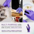 SafeWay Nitrile Gloves, 4000 Ct, Medium, Powder-Free, Latex-Free, All-Purpose, Professional Disposable Gloves with Textured Fingertips for Medical Use, Food Prep, Cleaning, Tattoo & More