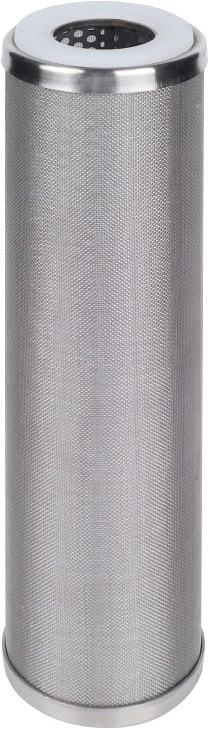 Amwater Stainless Steel Cleanable Wire Mesh Filter Cartridge 10”Length,2.5"OD(25 Micron)
