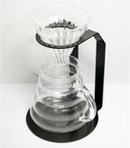 Tissting Pour Over Coffee Station Iron Pour Over Coffee Stand Dripper Rack Coffee Filter Holder for Home Cafe Office Black(18.3x14.4x14cm/7.2x5.7x5.5in)