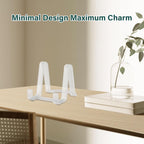 Artliving Plate Display Stands Easel Holder - 3-Inch Plastic Stand for Small Decorative Plates, Pictures and Photos - Clear (6-Pack)