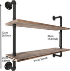 Pipe Shelves Industrial Pipe Shelving Shelves Real Wood Industrial Floating Pipe Shelves with Wood Planks 36 inch Wall Shelves Rustic Hanging Bookshelf Farmhouse Kitchen Bar Shelving