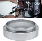 Aluminum Espresso Dosing Funnel - 51/53/58mm Coffee Dosing Ring for Home & Shop - Silvery