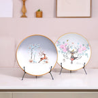 2-Pack Upgraded Anti-Slip Plate Stands for Display, 10 Inch Decorative Iron Plate Holders, Easel, Frame, Book, Card, Plaque, Picture Display Stands