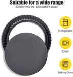 7 Inch Tart Pan Fluted Fruit Pie Pans with Removable Base Nonstick Coating Tarts Molds for Baking Supply For Pizza Tartlet Cake Quiche