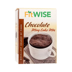 FITWISE - High Protein Mug Cake Mix, 15g Protein, Low Calorie, Low Net Carbs, Low Fat, High Fiber, Gluten Free, Ideal Protein Compatible, 7 Servings Per Box (Chocolate)
