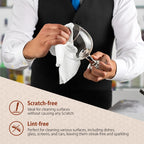 H4N Microfiber Cleaning Cloth Roll, 85 Pack Micro Fiber Wash Cloths for Car, Tear Away Towels, Ultra Absorbent Dish Rags, Non-Abrasive, Reusable and Washable Household Supplies, 11.81" x 11.81", White