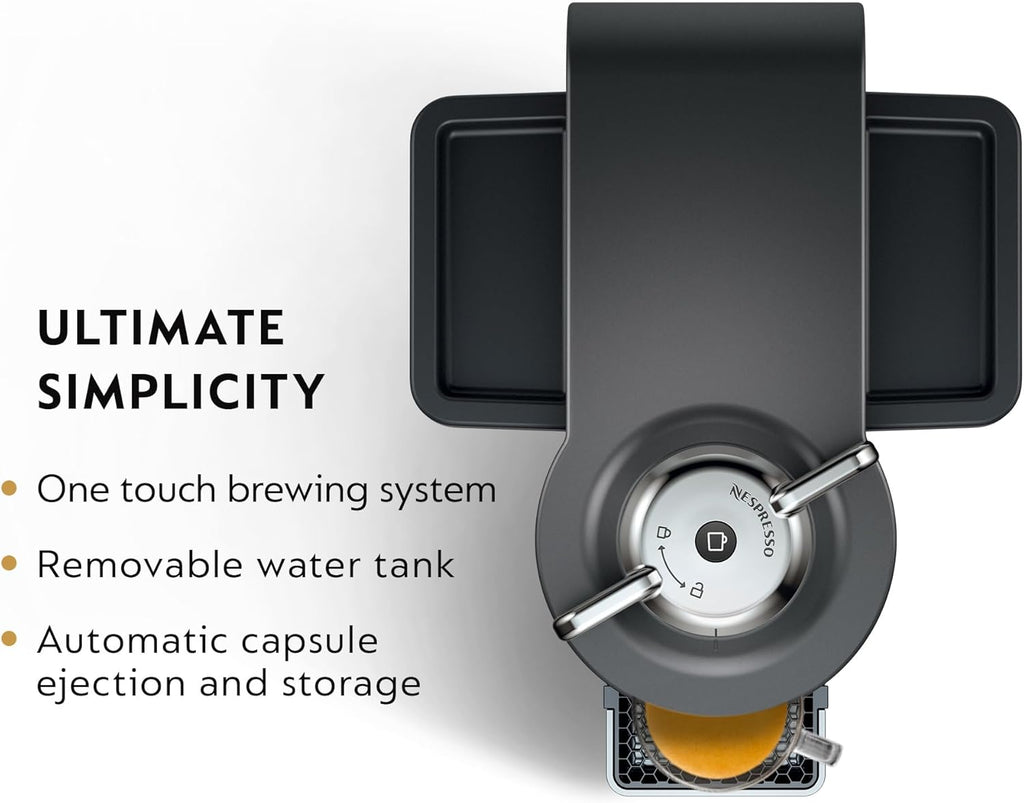Nespresso Vertuo Coffee and Espresso Maker by De'Longhi, Graphite Metal