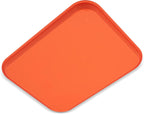 Carlisle FoodService Products Cafe Fast Food Cafeteria Tray with Patterned Surface for Cafeterias, Fast Food, And Dining Room, Plastic, 17.87 X 14 X 0.98 Inches, Orange