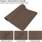 Bloss Absorbent Coffee Mat, Dish Drying Mat for Kitchen Counter Coffee Bar Accessories Espresso Machine, Dish Drainer/Home Improvement(16.1"x24.1", Brown)