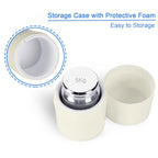 QP 5000g Calibration Weights, OIML Class M1 High Precision Gram Weights, Stainless Steel Scale Calibration Weight for Digital Scale, Balance Scale, Chrome Finish Scale Weights with Storage Case